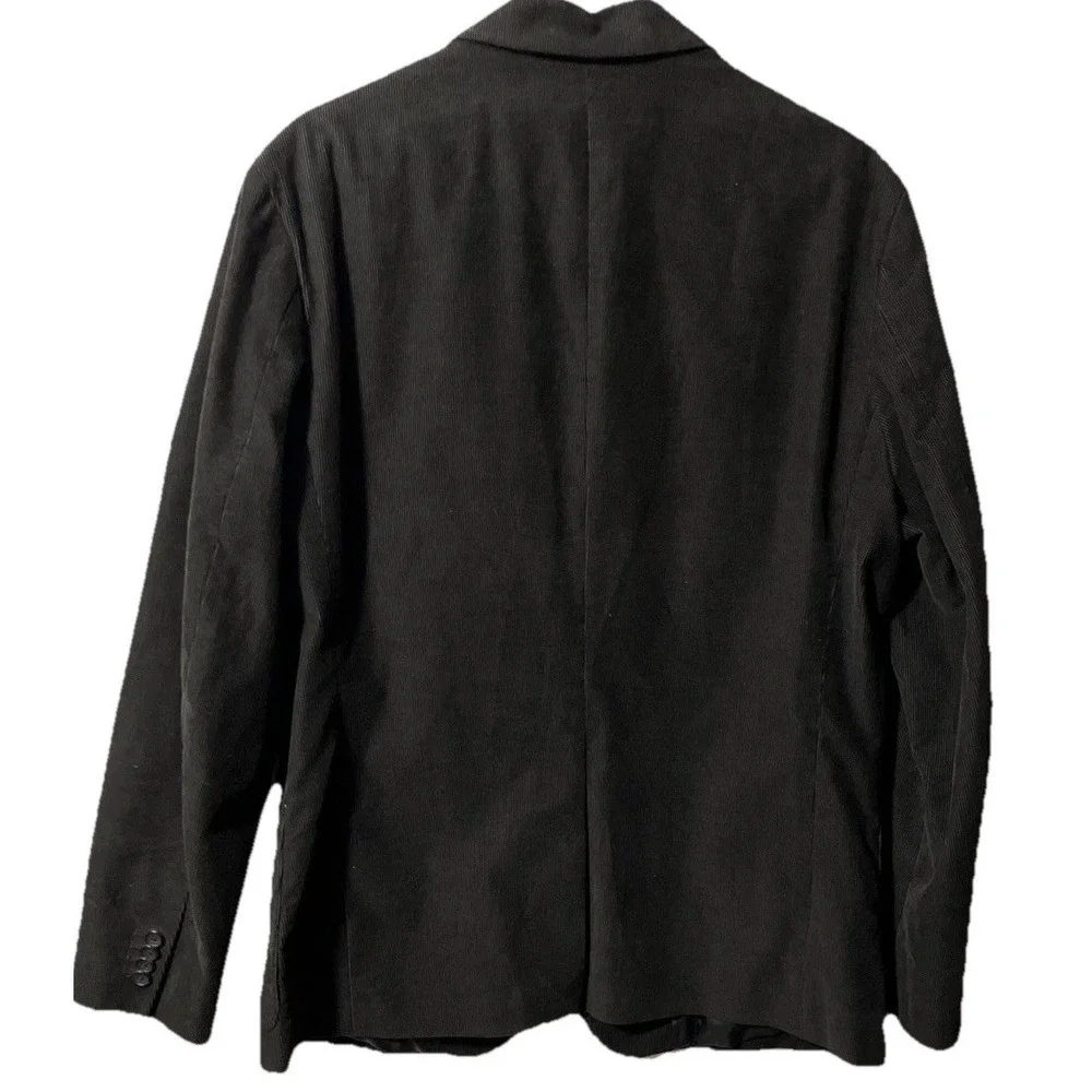 Banana Republic Mens Corduroy Blazer 44R Slim Fit Black Sport Coat Preppy Casual